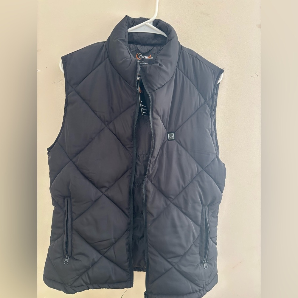 Women’s Charcoal Heated Quilted Vest